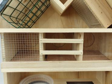 Preview: Holz Vogelfutterhaus 9in1 39x13x43cm